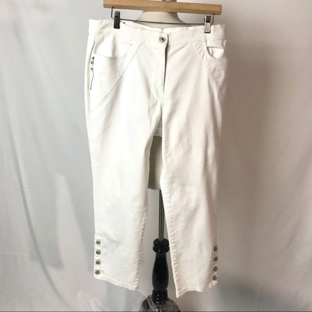 SPANNER White Embellished Denim Jeans 12